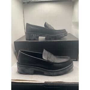 Born Carrera BR0041703 Penny Loafers Women's 7M Black Leather Slip On